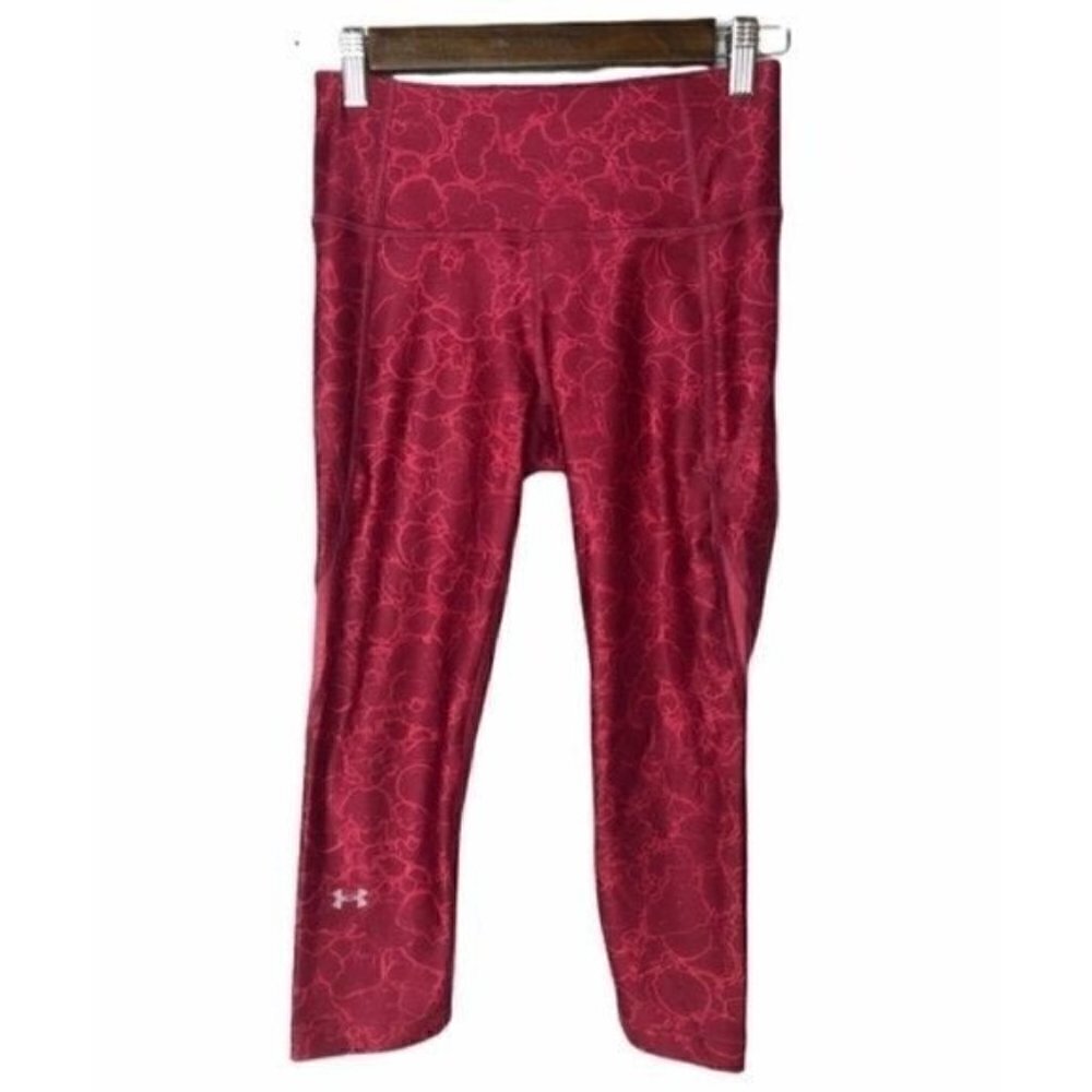 Under Armour HeatGear Hot Pink Compression Crop Athletic‎ Pants S